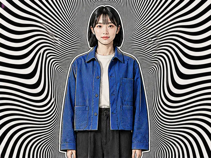 オプ・アート — 1960年代に発展し、幾何形と色の反復で振動、奥行き、動きの錯視を起こす抽象表現。