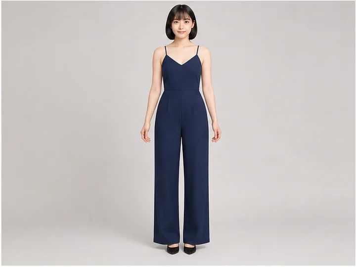 Jumpsuit — A one-piece garment joining a top to full-length trousers.