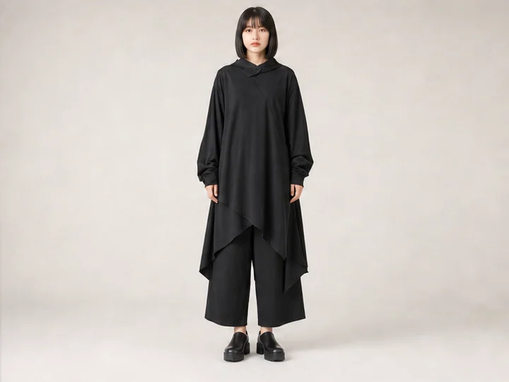 Japanese mode fashion — A Japanese fashion label for sophisticated monochrome clothing with asymmetry and distinctive loose silhouettes.