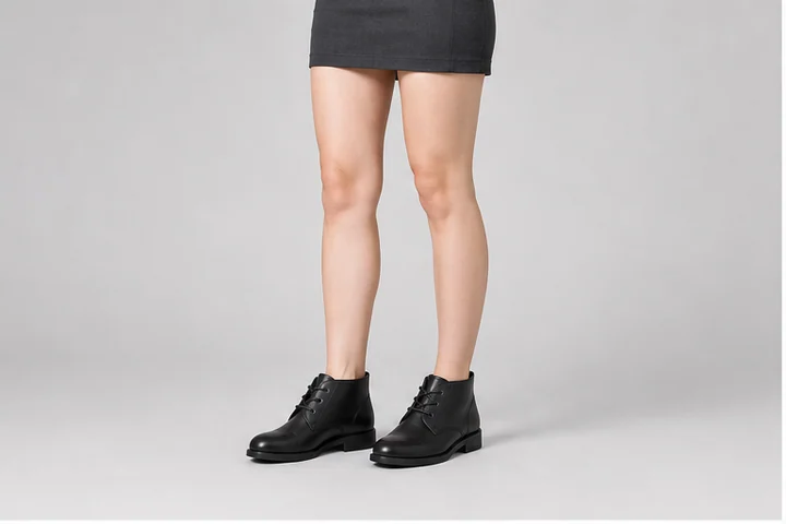 Chukka boot — A simple ankle boot with open lacing and only two or three pairs of eyelets.