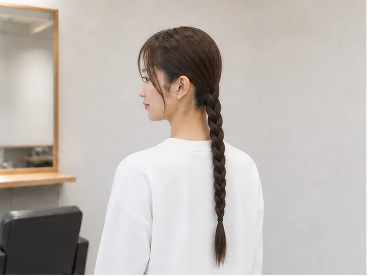 Three-strand braid — The basic braid made by dividing hair into three sections and crossing the outer sections over the centre in turn.