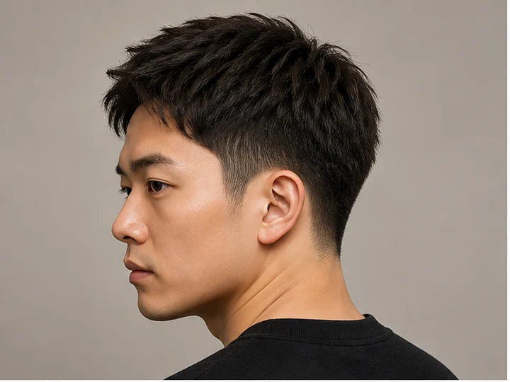 Low fade — A fade whose transition begins low, just above the ear and nape.