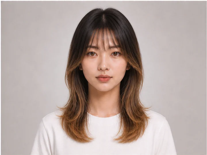 Ombré hair — A vertical color gradient that transitions from darker roots to distinctly lighter ends.