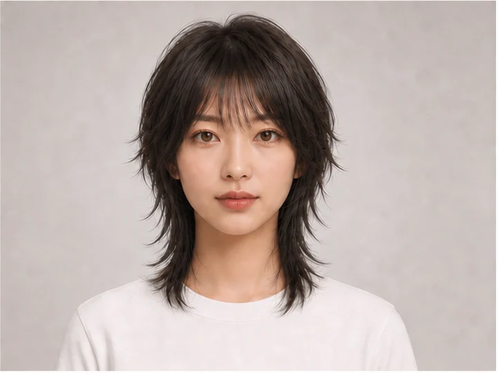 Shag haircut — A cut with many uneven layers from the crown, creating light, broken ends and visible movement.