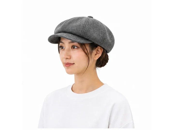 Newsboy cap — A cap with a rounded, full paneled crown and a short front visor.