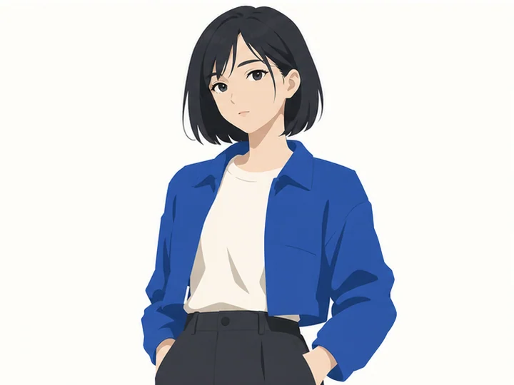 線なしイラスト — 描線を使わず、隣り合う色面と明暗だけで形を分けるイラスト。