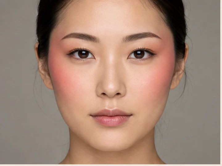 Draping — A technique sweeping blush from the cheeks toward the temples to sculpt facial structure with colour.