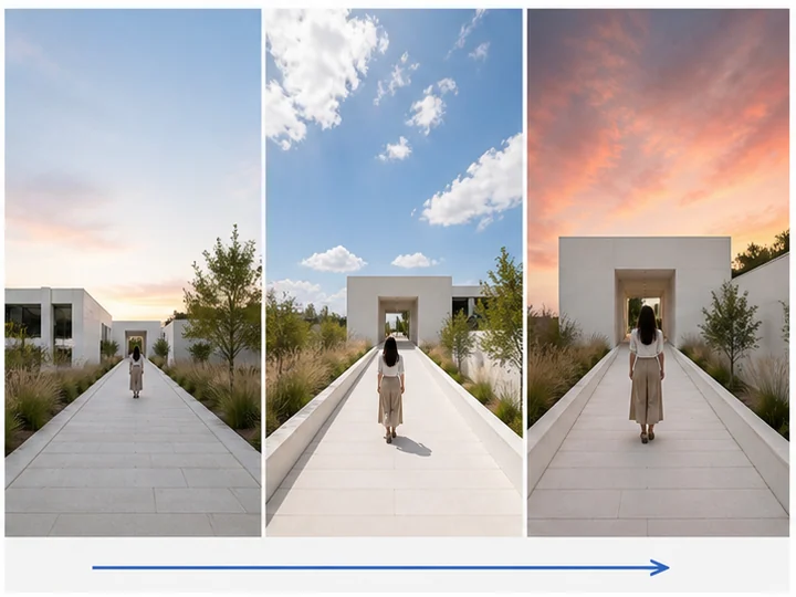 Hyperlapse — A moving time-lapse that compresses time while the camera travels through space.